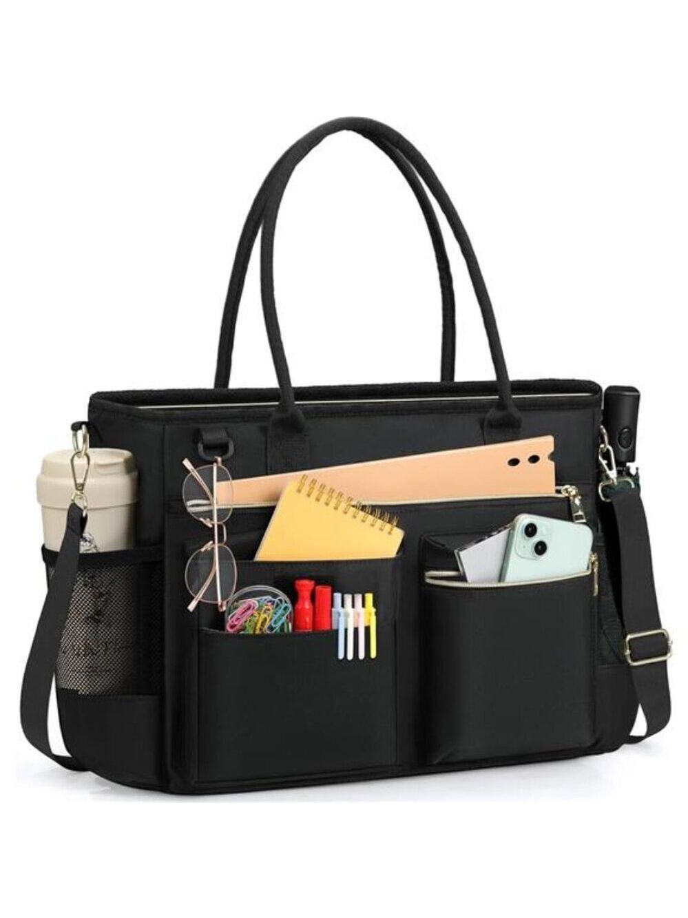 Laptop Bag for Women 15.6 Inch Work Tote Teacher Messenger Office Briefcase